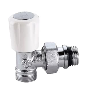 Válvula termostatizable Escuadra cromada de 1/2”